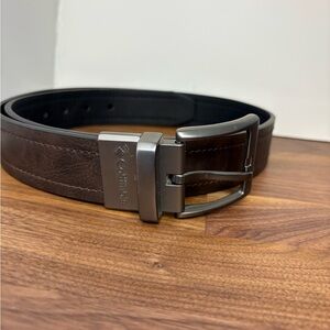 Columbia genuine leather top Reversible belt